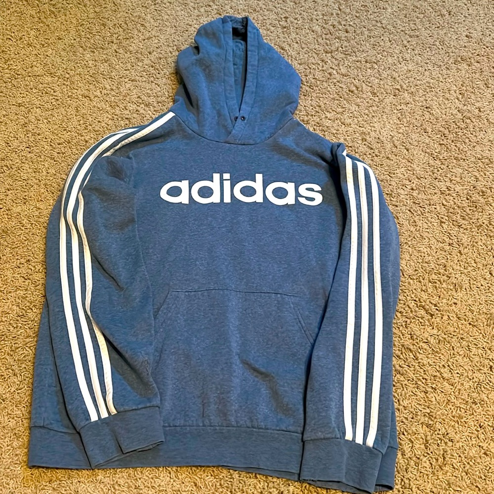Adidas Hoodie Size Men’s Large. Light Blue Sky color.